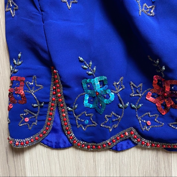 SRD Formalwear Two Piece Blue Sequin - Picture 2 of 6